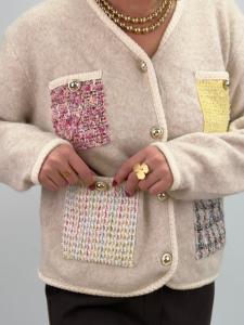 Kofta med dekorativa fickor, Beige Mette - Gemini       BERÄKNAD LEV: JAN/FEB