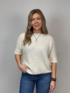 Stickad tröja, Beige Parisa - Mix by Heart