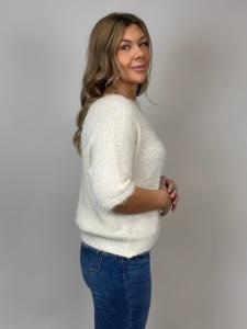 Stickad tröja, Beige Parisa - Mix by Heart