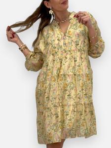 Klänning / Tunika, Gul småblommig, Belle - Gemini