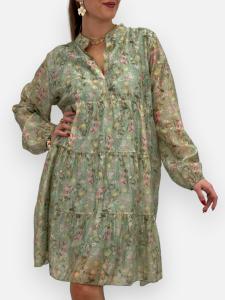 Klänning / Tunika, Grön småblommig, Belle - Gemini