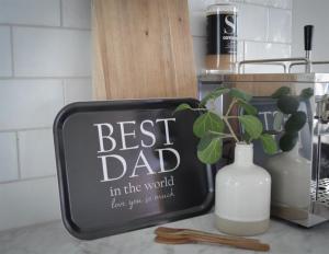 Bricka: Best Dad in the world - Mellow Design (rektangulär)