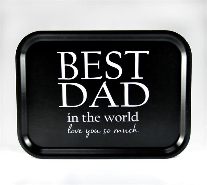 Bricka: Best Dad in the world - Mellow Design (rektangulär)