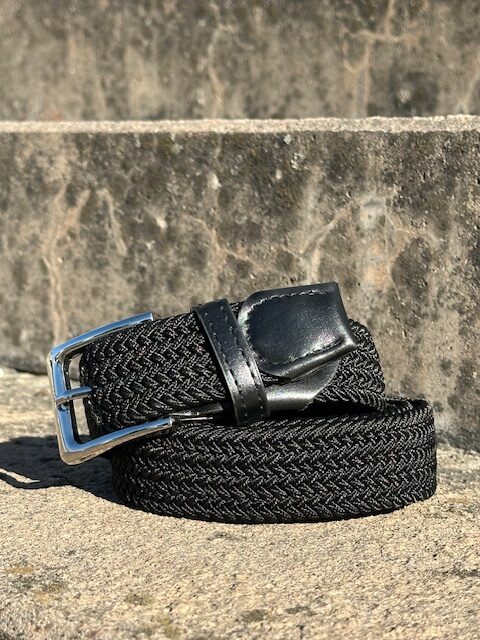 Elastiskt flätat bälte, Svart, Betsy - Mix by Heart