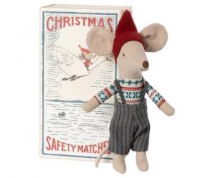 Christmas Mouse In Box- Big Brother (Maileg)