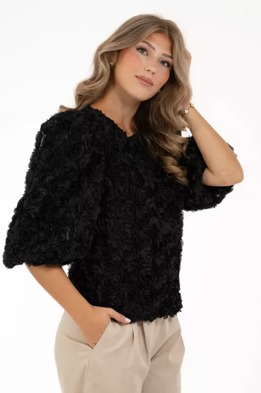 Blus Edith Black - Capri Collection (M)