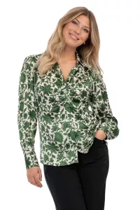 Blus Emerald Smaragdgrön Creme  - Capri Collection