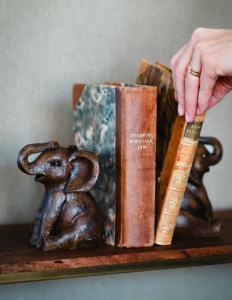 Bokstöd, Brun elefant - A lot