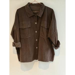 Skjorta Oversize, Brun Manchester, Alma - Three M