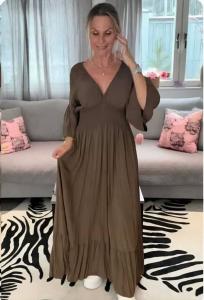 Klänning, Brun med smock, Donna - Love Forever