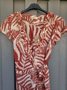 Klänning Omlott, Red Leaf - Coconut Milk