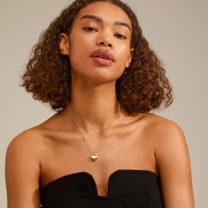 Halsband Sophia Två Hjärta Guldpläterad Kristall – Pilgrim