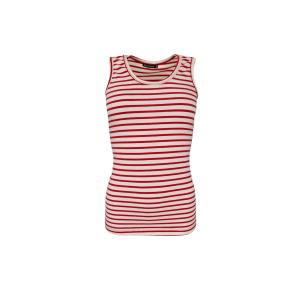 Tank top / linne, Röd / Offwhite Randigt, Becky - Black Colour