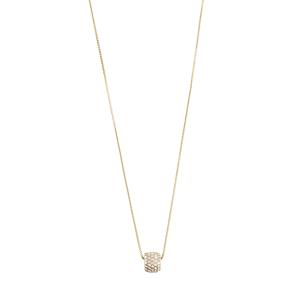 Halsband med en kristallprydd berlock, Guldpläterat Shea – Pilgrim