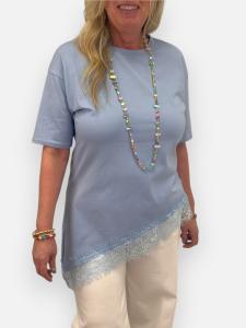 Topp med spetskant, Blå Gertrud - Gemini