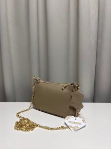 Väska i skinn, Taupe "Caia" - Gemini