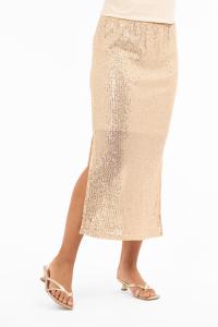 Paljettkjol i champagne, Camelia - Capri Collection