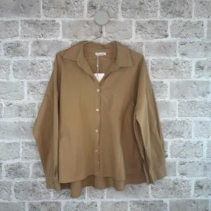 Skjorta med ficka fram, Mörk sand, Nadine - Cabana Living
