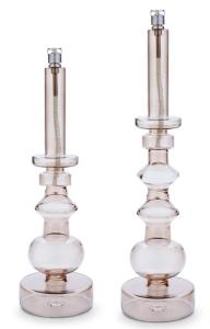 Ljusstake Oljelampa Champagnefärgat glas/Krom (Höjd 34 cm) - Peri Living