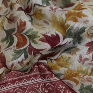 Scarves Blad, Mörkröd / Beige, Addie (100x180 cm) - the moshi