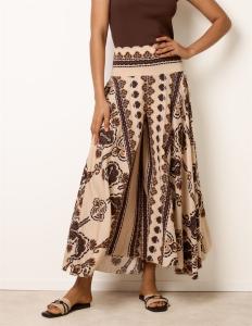 Byxkjol, Mönstrad Beige / Blå, Karolina - Caramelle Fashion    BERÄKNAD LEV: MARS