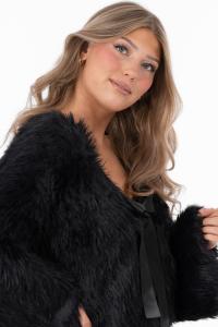 Jacka Svart, Fuskpäls (Chantelle) - Capri Collection