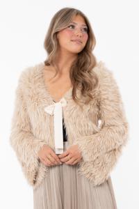 Jacka Creme / Sand, Fuskpäls (Chantelle) - Capri Collection