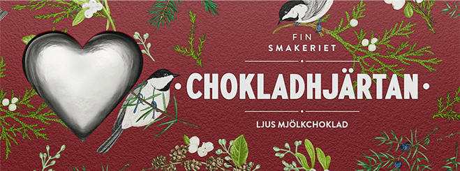 Chokladhjärtan 3-pack Mjölkchoklad, Jul - Finsmakeriet