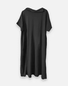 Klänning med sjalkrage, Svart, Audrey - Reunion