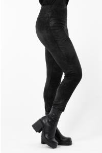 Leggings / Pants, Svart Mocka-look, Colt - Capri Collection
