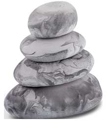 Doftstenar Pebbles - Crisp Cotton (Grå/Svart)