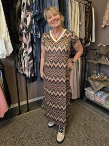 Klänning Zig Zag, Grå Misan - Soulful Fashion