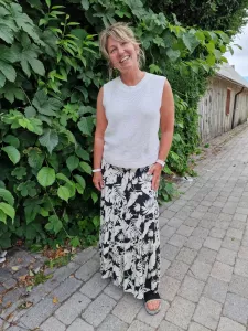 Stickad topp Offwhite, Kitty - Black Colour