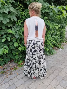 Stickad topp Offwhite, Kitty - Black Colour