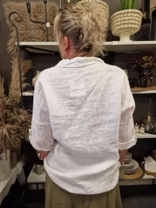 Linneskjorta Vit, Lea - Soulful Fashion