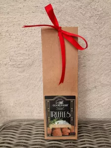 Chokladtryfflar Havssalt, Brun/Röd förpackning, 200 g - Gooslander