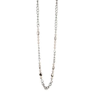 Halsband Långt, Kedja med pärlor, Silverfärgat - Gemini