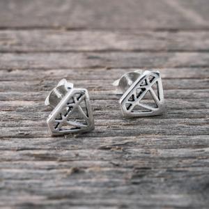 Silverörhängen, Diamant - by faith