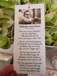 Diktkort - Älskade stora barn
