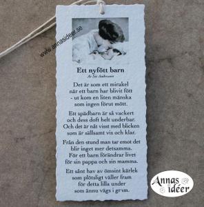 Diktkort - Ett nyfött barn