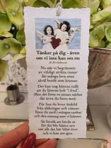 Diktkort - Tänker på dig - även om vi inte kan ses nu