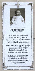 Diktkort - På dopdagen
