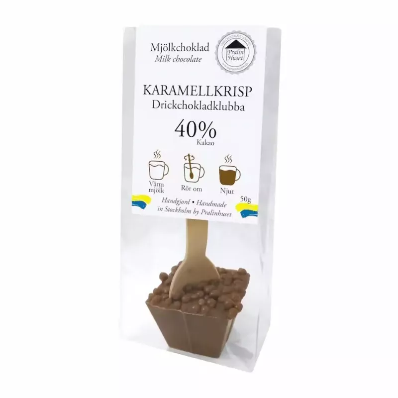 Drickchokladklubba 40%, Karamellkrisp - Pralinhuset