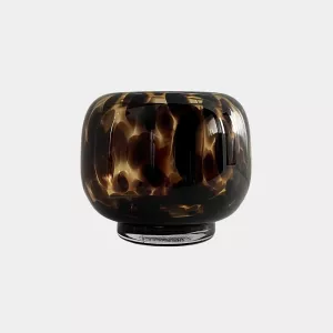 Ljuslykta Leo, Bärnstensfärgat glas (dia: 12,5 cm) - Olsson & Jensen