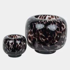 Ljuslykta Leo, Bärnstensfärgat glas (dia: 12,5 cm) - Olsson & Jensen