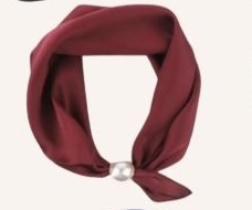 Scarves med magnetknäppe (vit pärla), Burgundy - Caramelle Fashion    BERÄKNAD LEV: AUG