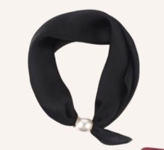 Scarves med magnetknäppe (vit pärla), Svart - Caramelle Fashion    BERÄKNAD LEV: AUG