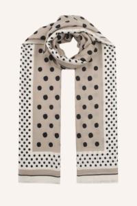 Sjal Prickig, Taupe / Svart / Offwhite, Siri - Caramelle Fashion
