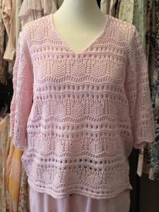 Topp Virkad, Rosa Mona - Caramelle Fashion