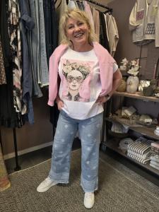 T-shirt Inze, Crazy Lady, Rosa - Soulful Fashion